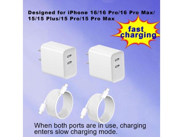 KEHIPI USB c Charger Block,Dual c Wall Block with c to c Cable,Type c Adapter, usbc Cube for iPhone 17/Pro/Pro Max/17 Air/iPhone 16/15 Pro...