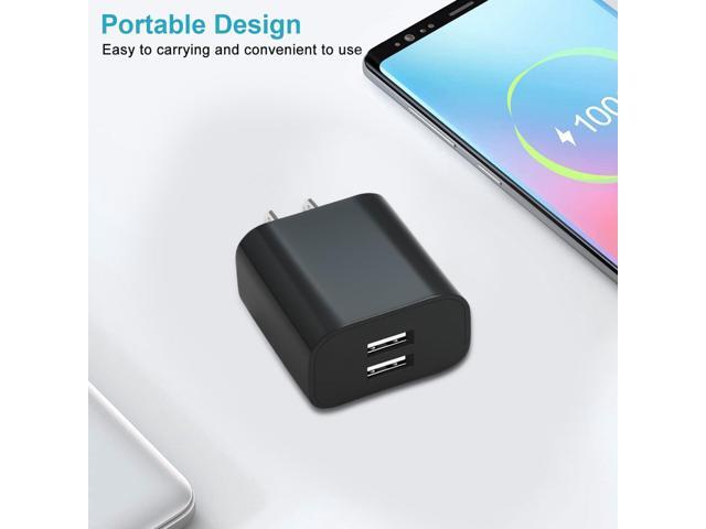 KEHIPI 3 Pack USB Wall Charger, Dual Port Plug Adapter for Wall Outlet Charging Block, USB Power Adapter for iPhone 14/13/12/11 Pro/Pro Max,...