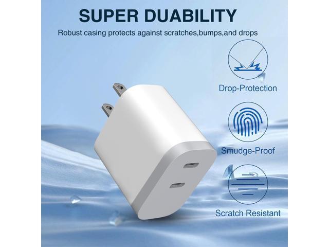 KEHIPI Dual-Port USB C Charging Block, Fast USB C Charger, USB Wall Adapter, Mobile Power Block is Suitable for iPhone 16/16e/16 Plus/16 Pro/16 Pro...
