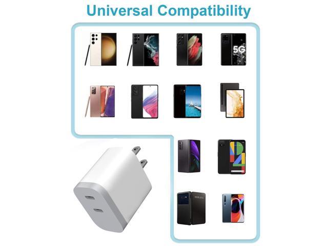 KEHIPI Dual-Port USB C Charging Block, Fast USB C Charger, USB Wall Adapter, Mobile Power Block is Suitable for iPhone 16/16e/16 Plus/16 Pro/16 Pro...