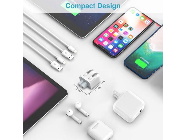 KEHIPI 3-Pack US-Standard Power Plugs, Duckbill - Style Power adapters, US - Standard Travel adapters, Suitable for iPhone, Computers, iPads and...