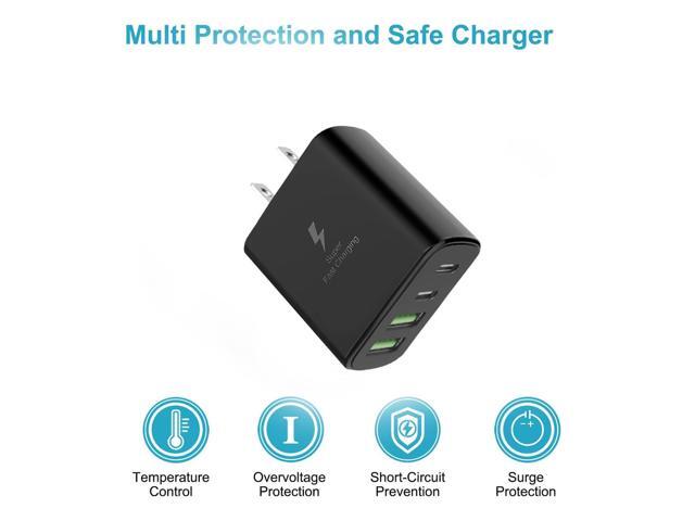 KEHIPI 4 - in - 1 Fast Charger, USB Power Adapter, USB C Wall Charger, Multi - Port USB Charger Block for iPhone 16 15 Pro