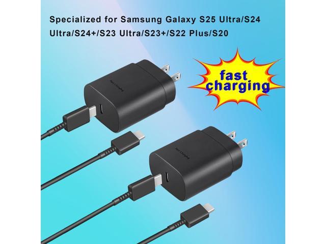 KEHIPI Type C Charger Fast Charging, 2-Pack 25W Wall Charger Power Adapter with Fast Charging Cable Compatible with Galaxy S25/S24/S23...