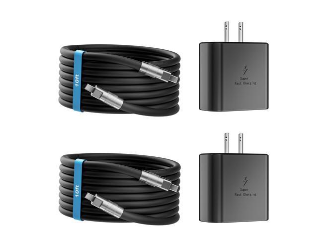 KEHIPI 2Pack 45W USB C Charger Block,Compatible with Samsung Super Fast Type C Charger with 10FT Fast Charger USB C Cord for iPhone 15/16/Android...