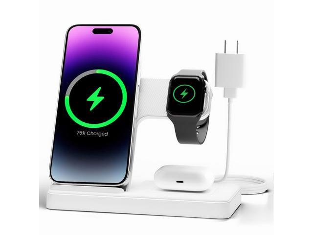 KEHIPI Wireless Charger Charging Station: 3 in 1 Charger Stand for Apple Multiple Devices Product for iPhone 16 15 14 Pro Max 13 12 11 for Watch 10...