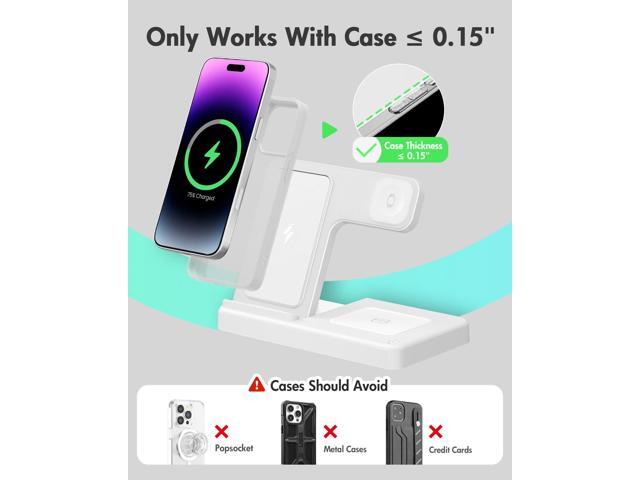 KEHIPI Wireless Charger Charging Station: 3 in 1 Charger Stand for Apple Multiple Devices Product for iPhone 16 15 14 Pro Max 13 12 11 for Watch 10...
