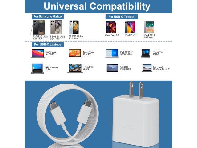 KEHIPI S24 S23 S25 Ultra Charger, Super Fast Charger Type C, 45W USB C Fast Charger Block with 10FT Android Phone Charging Cable for Samsung Galaxy...