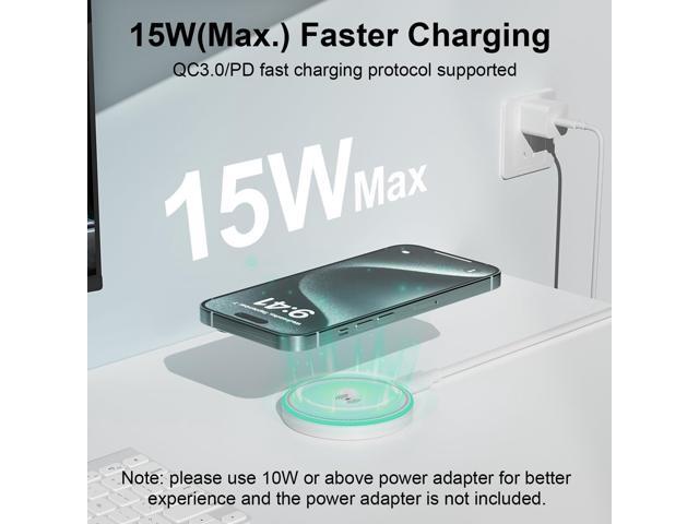 KEHIPI MagSafe Charger 2Pack 15W Magnetic Wireless Charger Fast Charging Pad with 6FT USB C to USB C Cable Compatible with iPhone 17/16/15/14/13/12...