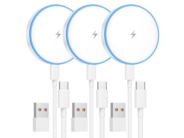KEHIPI Magnetic Charger 3 Pack 15W Magnetic Wireless Charger Fast Charging Pad Compatible with iPhone 17/16/15/14/13/12 Series & AirPods 3/2/Pro...