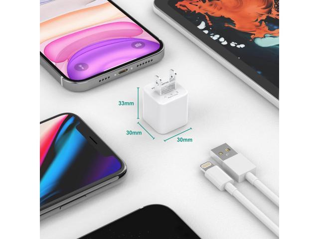 KEHIPI iPhone Charger Cable,3Pack (MFi Certified) Data Sync Charging Cords with 3Pack USB Wall Charger Travel Plug Adapter Compatible with iPhone...
