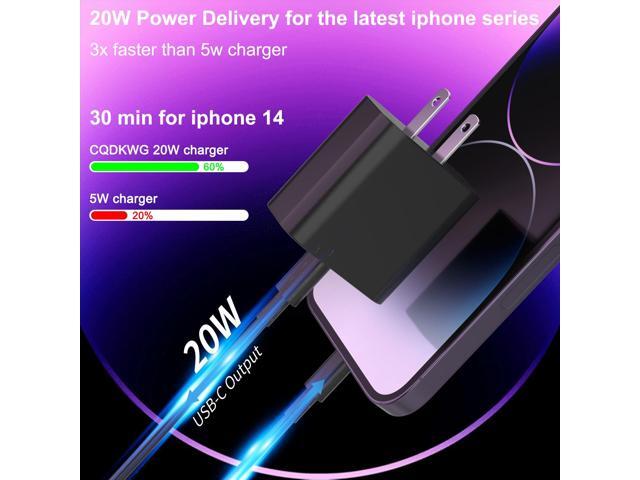 KEHIPI USB C Charger iPhone Charger Fast Charging 3Pack 20W Type C Wall Charger Block with 6FT Long USB C Charger Cable Compatible for iPhone...