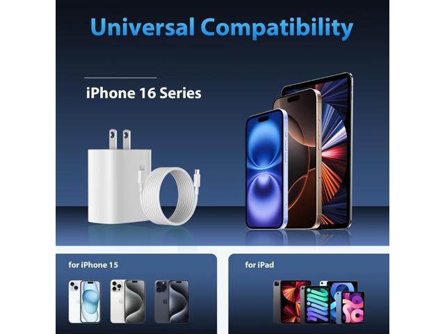 KEHIPI iPhone 17 16 Charger Fast Charging, 20W iPhone 17 16 Pro Max USB C Fast Charger Block with 10FT Long Type C Fast Charging Cable for iPhone...