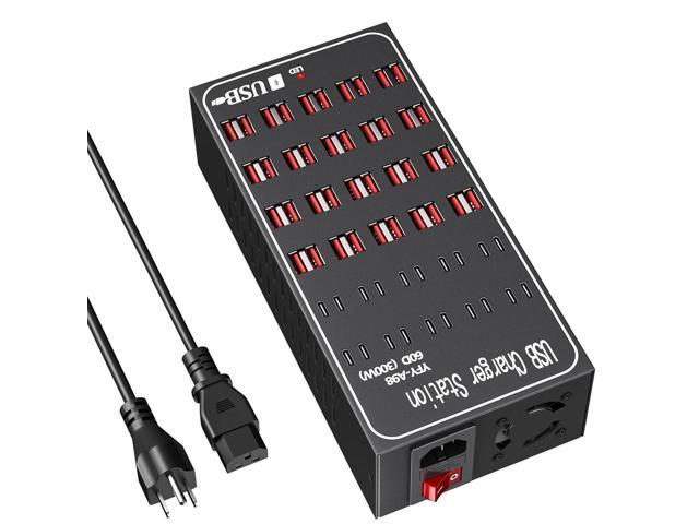 KEHIPI USB C Charging Station, C Charger Block Multiple Ports 60 Port 300W(60A), USB Charger Station for Multiple Devices Desktop USB Hub...