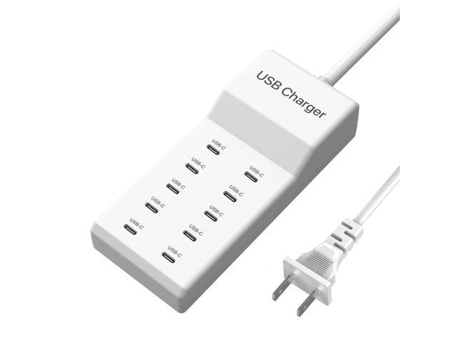 KEHIPI USB C Charger, 10 Ports USB Charging Station, 50W Multi-Port USBC Charger, USBC Desktop Multiple Charger for iPhone...