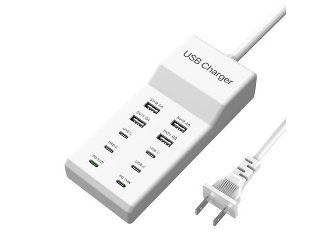 KEHIPI USB C Charging Station, 10 Ports USB C Charger Dock Desktop 100W Multi Port with PD Fast Charger, Compatible with iPhone...