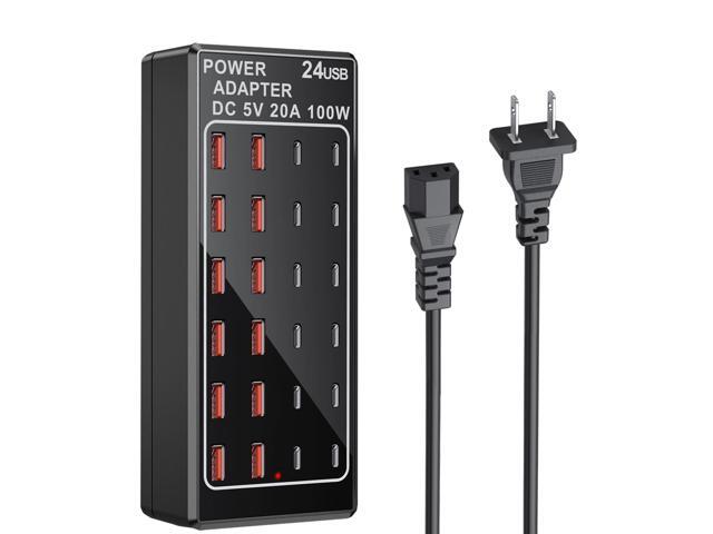 KEHIPI USB C Charging Station, USB Charger Station Block, 24-Port 100W (20A) Charging Block, Charging Station for Multiple Devices USB Wall Charger...