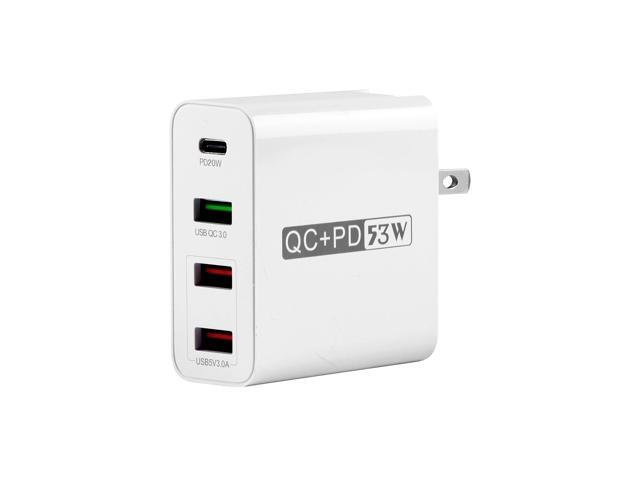 KEHIPI 4-Port Desktop USB Charging Station,53W High-Speed Multi-Port USB Charger Hub for Smartphones, Tablets & Powered Devices