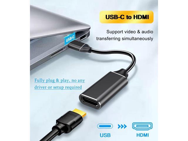 KEHIPI USB C to HDMI Adapter (4K@60Hz), USB Type-C to HDMI Female Adapter [Thunderbolt 3/4 Compatible], Compatible with iPhone 15/15Pro/15ProMax,...