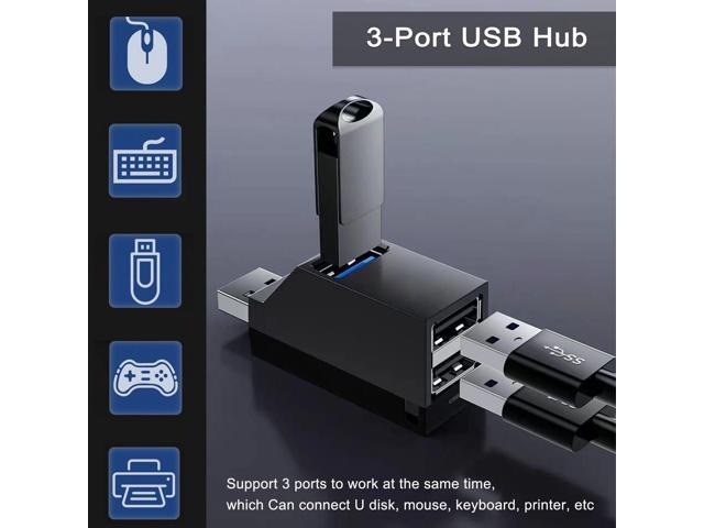 KEHIPI USB 3.0 Hub, 3-Port Portable USB Expander USB Splitter for Laptop, Car, Mac Pro, iMac, MacBook Air, MacBook Pro, MacBook and More
