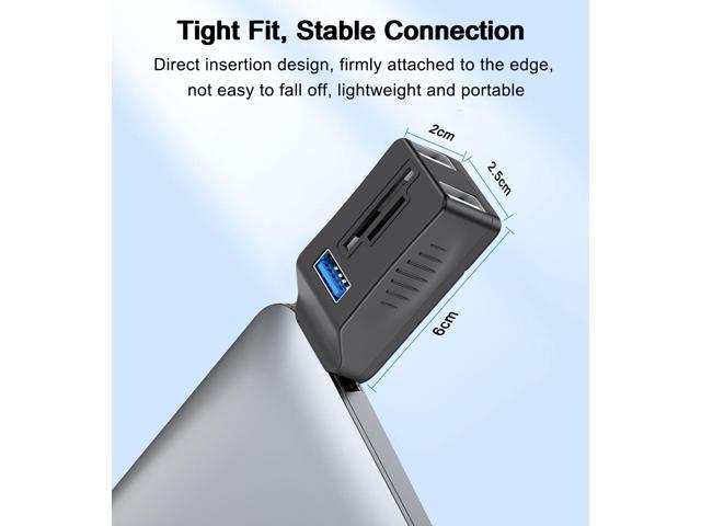 KEHIPI 5-Port USB 3.0 Hub with SD TF Card Reader, USB Extender Adapter with Memory SD/Micro SD Card Reader, USB 3.0/2.0 Ports, Portable USB...