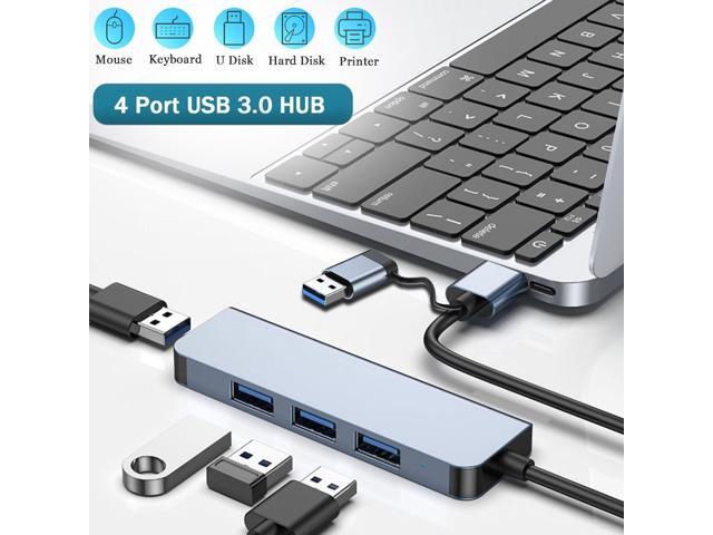 KEHIPI USB Hub 3.0 with 4 Ports, Aluminum USB C to USB 3.0 Hub USB Splitter for MacBook, Mac Pro/Mini, iMac, Ps4, PS5, Surface Pro,Flash Drive,...