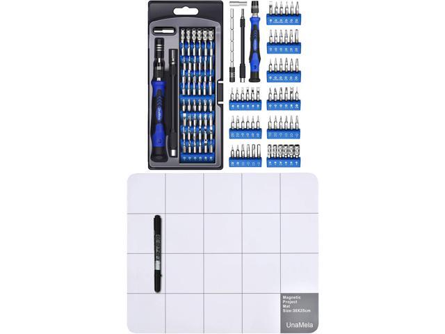 KEHIPI Precision Screwdriver Set, 61 in 1 Computer Repair Tool Kit with 56 Bits and Large Size Mat with Dry Erase Pen Compatible for Laptop, PC,...