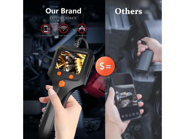 KEHIPI Borescope, Endoscope Camera with Light, IP67 Waterproof Endoscope, 1080 HD Inspection Endoscope, Snake Camera with 50FT Semi-Rigid Cord,...