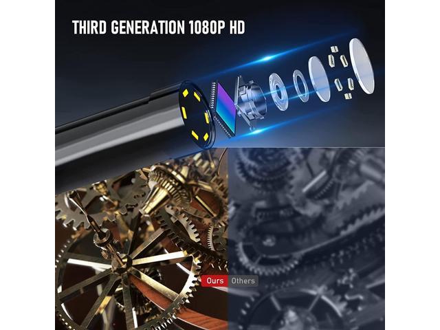 KEHIPI Borescope, Endoscope Camera with Light, IP67 Waterproof Endoscope, 1080 HD Inspection Endoscope, Snake Camera with 50FT Semi-Rigid Cord,...