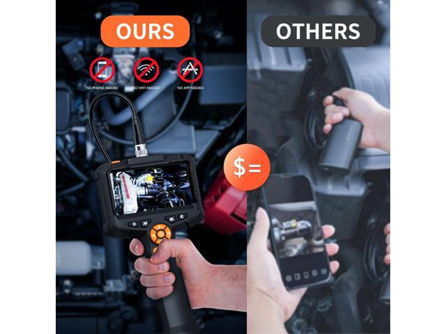 KEHIPI Endoscope Camera with Light, 1080P HD Borescope with 8 Adjustable Lights, 4.3' Endoscope with 16.4ft Semi-Rigid Snake Camera, IP67...