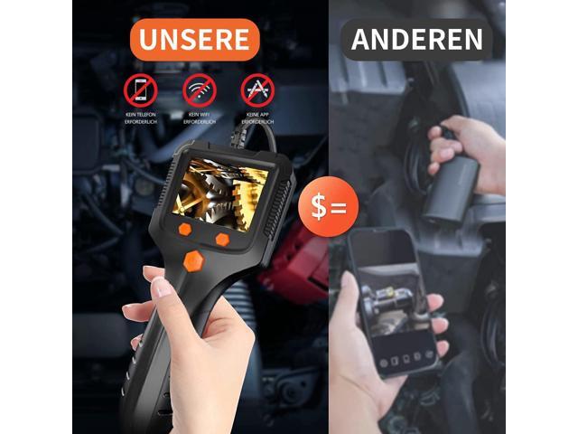 KEHIPI BorescopeEndoscope Camera with Light, 1080P HD Borescope Tools with 8 Adjustable LED Lights, Endoscope with 11.5ft Semi-Rigid Snake Camera,...