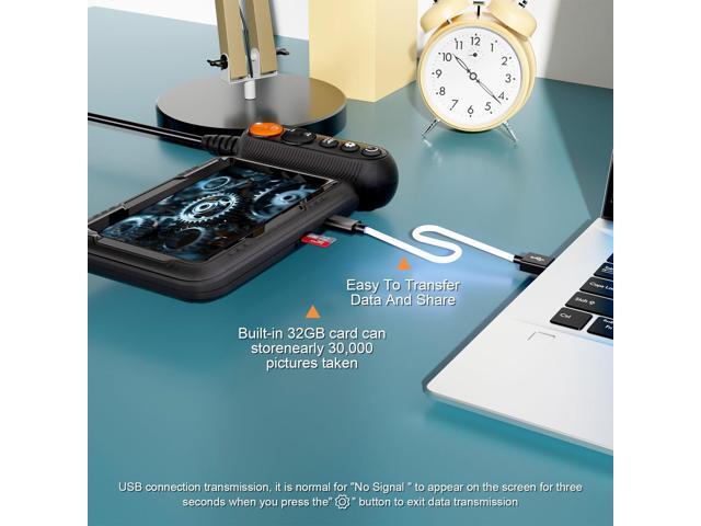 KEHIPI Endoscope Camera with Light, 5-inch Dual Lens 1920P HD Borescope, 7.9mm Camera with 9 LEDs, 16.5ft Semi-Rigid Cable, IP67 Waterproof - for...