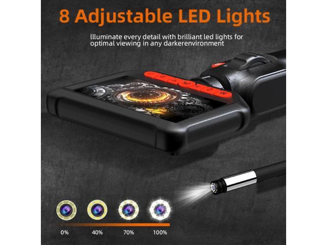KEHIPI Two-Way Articulating Borescope Camera with Light, 1920P HD Endoscope Camera, 5 FT Flexible Snake Inspection Scope for Automotive and...