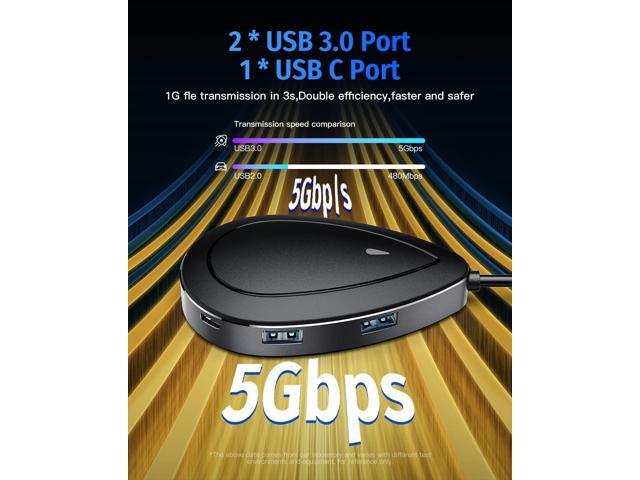 KEHIPI USB C Docking Station, USB C Hub, 4K HDMI Type C to USB Adapter, 1 Gbps Ethernet, 100W Power Delivery, 3 USB 3.0 & 1 Type-C 3.0 for MacBook...