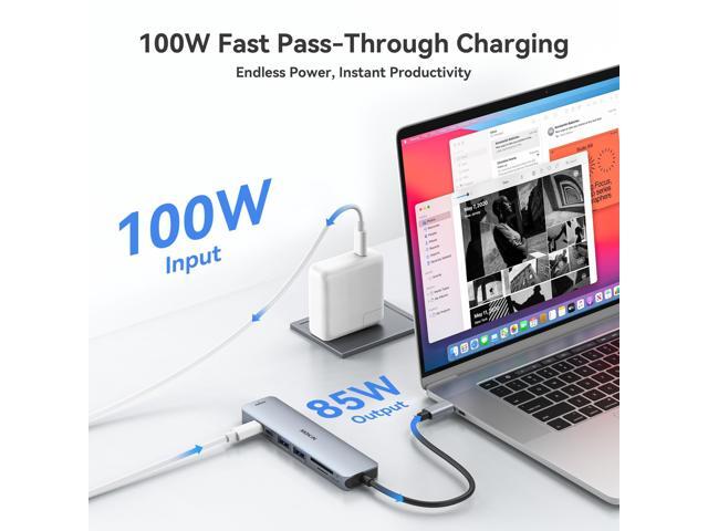 KEHIPI USB C Hub HDMI Adapter for MacBook Pro/Air, 7 in 1 USB C Dongle with HDMI, SD/TF Card Reader, USB C Data Port,100W PD, and 2 USB 3.0...