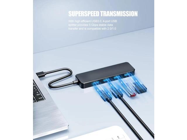 KEHIPI USB Hub 3.0, 4-Port USB 3.0 Hub Multi USB Port Expander for Laptop, Xbox, Flash Drive, Mobile HD, Console, Printer, Camera, Keyborad, Mouse