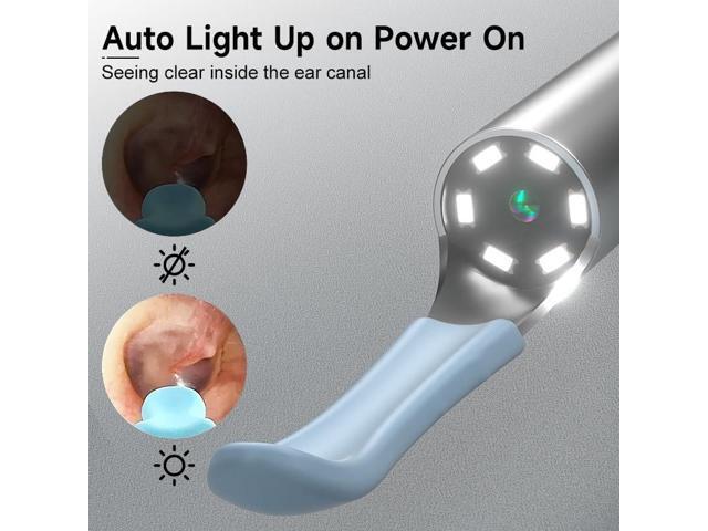 KEHIPI Ear Wax Removal Tool Camera, Otoscope with 8 Pcs Ear Set, Digital Visual Ear Pick Wax Remover, Ear Cleaning Kit with 6 Ear Spoon for iOS &...