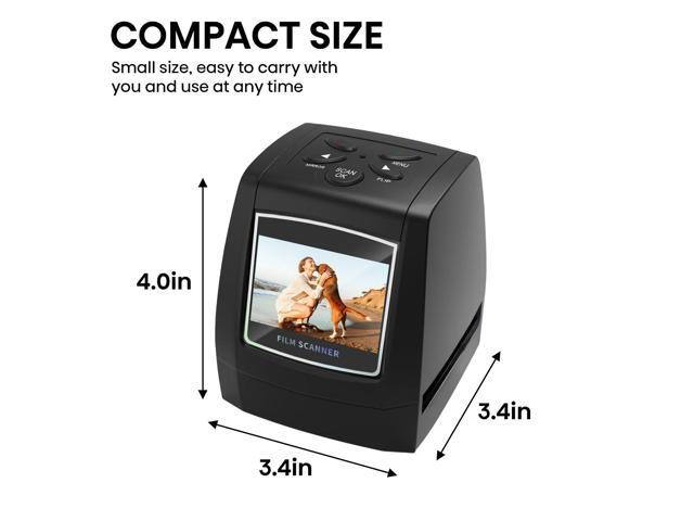 KEHIPI Mini Digital Film & Slide Scanner Converts 35mm Negatives & Slides to JPEG Photo Includes 2.4 LCD Screen Easy Load Film Adapters