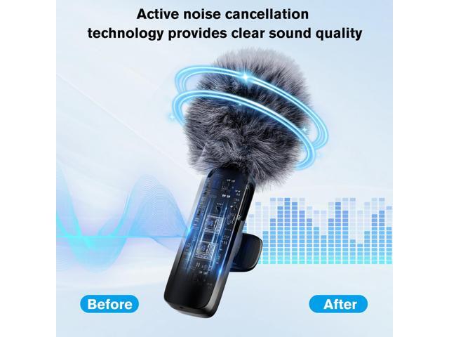 KEHIPI Professional Wireless Microphone for iPhone,iPad,Android, Lavalier Lapel Mic for Video Recording, Mini Mic Crystal Clear Recording with...