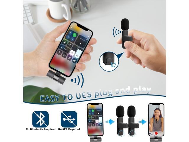 KEHIPI Professional Wireless Lavalier Lapel Microphone for iPhone, iPad, Cordless Omnidirectional Condenser Recording Mic for Video Recording, Live...