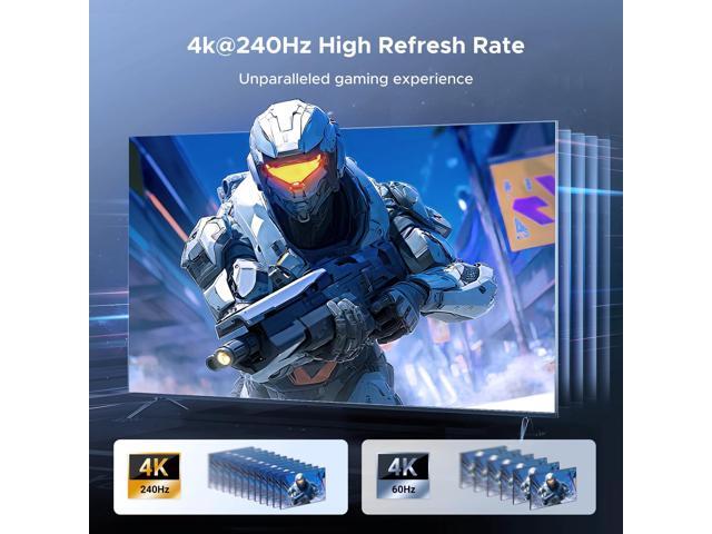 UGREEN HDMI 2.1 Switch 2 in 1 Out 8K@60Hz Ultra HD Supports 4K@240Hz 4K@120Hz VRR HDR10+ Dolby Atmos 48Gbps HDMI Switcher Compatible with...