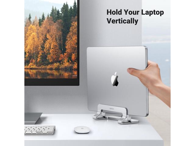 UGREEN Vertical Laptop Stand Holder for Desk Compatible with MacBook Pro, MacBook Air Stand Vertical Aluminum Adjustable for Up to 17.3 Inch Gaming...