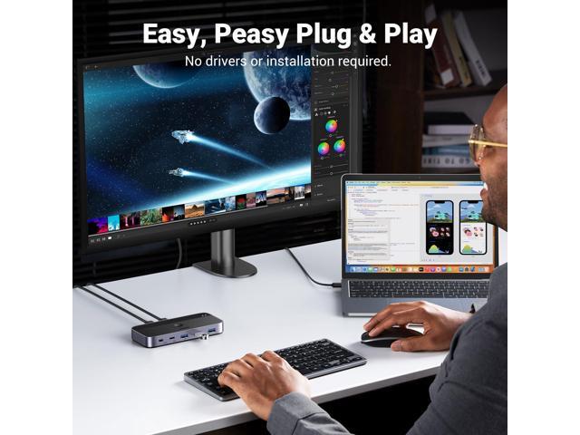 UGREEN USB 3.0 Switch 2 Computers Sharing USB C & A Devices, 4 Port USB Switcher Sharing Keyboard and Mouse, Printer/Scanner USB Switch Hub for Two...