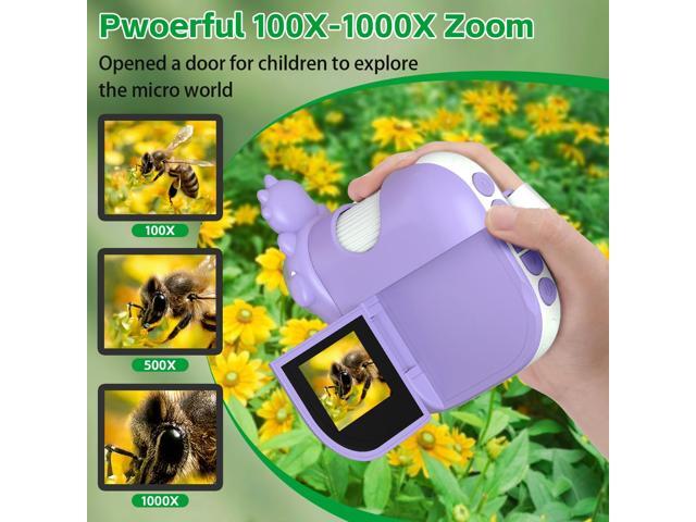 KEHIPI Labsters Kids Microscope - 1000X Portable, Telescope & Photo/Video, Science Kit for Kids Over 3 Years