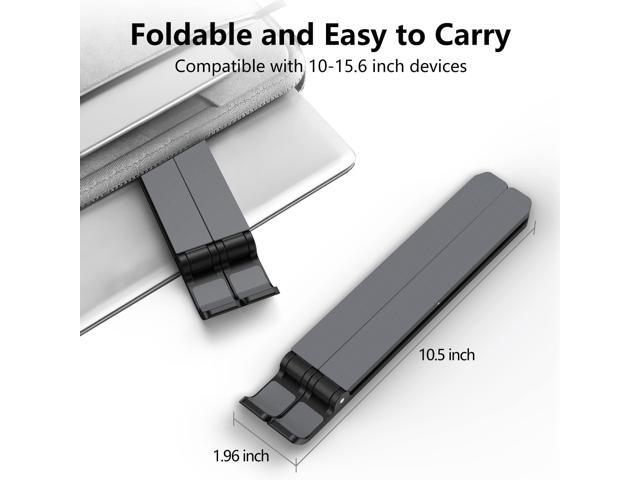 KEHIPI Laptop Stand for Desk, Adjustable Laptop Riser ABS+Silicone Foldable Portable Notebook Holder, Ventilated Cooling Notebook Mount Computer...