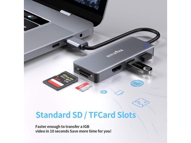 KEHIPI USB to HDMI Adapter, 5-in-1 USB hub 3.0 with HDMI 1080p for Extended Monitor PC Laptop Desktop, 2 USB Ports, SD and Micro SD Card Reader...