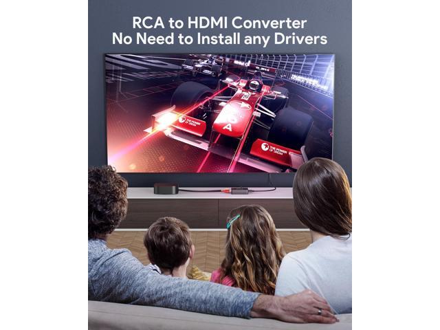 KEHIPI RCA to HDMI,AV to HDMI Converter, 1080P Mini RCA Composite CVBS Video Audio Converter Adapter Supporting PAL/NTSC for TV/PC/ PS3/ STB/Xbox...