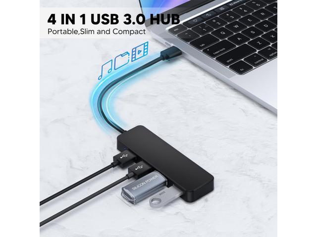 KEHIPI 4 Port USB 3.0 Hub,USB Hub Splitter,Suitable for laptops Windows Linux,PC,Xbox, Flash Drives, Hard Drives, Consoles and Printers.