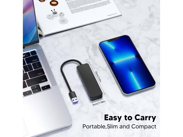 KEHIPI 4 Port USB 3.0 Hub,USB Hub Splitter,Suitable for laptops Windows Linux,PC,Xbox, Flash Drives, Hard Drives, Consoles and Printers.
