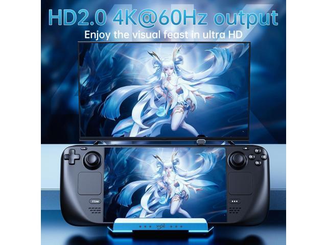 KEHIPI Docking Staion for Steam Deck/ROG Ally/Legion Go,13 in 1 Double Fan Steam Deck Dock.1000Mbps Ethernet, PD100W Charging,SD/TF Double Card...