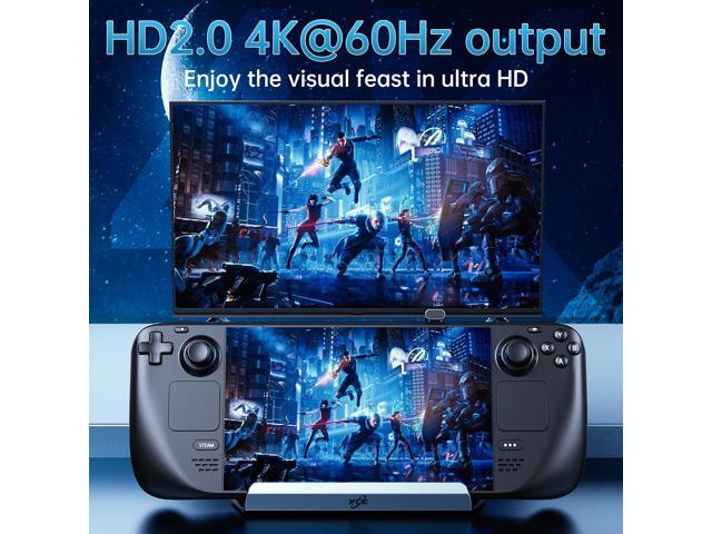 KEHIPI Docking Staion for Steam Deck/ROG Ally/Legion Go,10 in 1 Double Fan Steam Deck Dock.1000Mbps Ethernet,3.0 PD100W Charging,HDMI 2.0 4K@60Hz.6...